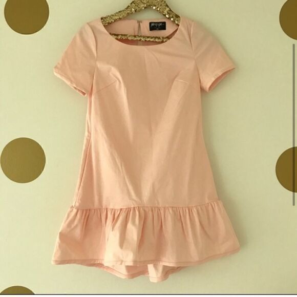 Nasty Gal Blush Pink Drop Hem Dress - Picture 3 of 4